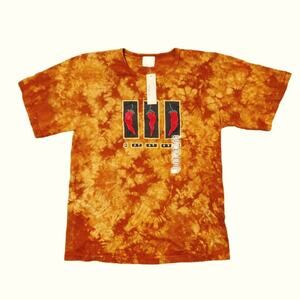 NWT Cactus Bay by Lynee Y2K Unisex 90 99 Orange / Brown Tie Dye T-shirt Sz M